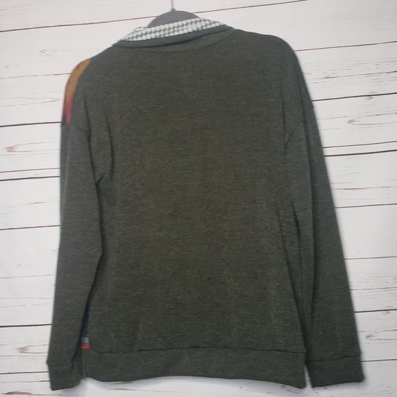 7th Ray Aztec Print 1/4 Zip Sweatshirt - Picture 2 of 7